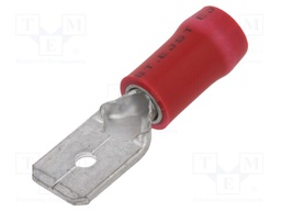 Terminal: flat; 6.3mm; 0.8mm; male; 0.5÷1.5mm2; crimped; for cable