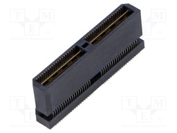 Mezzanine Connector, High-Speed Ground Plane, Header, 0.8 mm, 2 Rows, 80 Contacts, Surface Mount