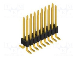 Connector: pin strips; pin header; male; PIN: 18; 1.27mm; SMT; 2x9