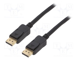 Cable; DisplayPort 1.2; DisplayPort plug,both sides; 15m; black