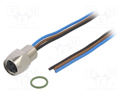 Socket; M8; PIN: 3; female; 0.5m; IP67; cables; 0.22mm2