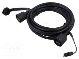 Cable; HDMI 1.4; HDMI plug,both sides; PVC; 4m; black; IP67