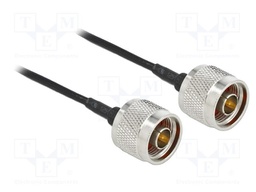 Cable; 1m; N male,both sides; black; Øcable: 2.79mm; 50Ω