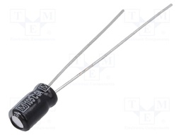 Capacitor: electrolytic; THT; 1.5uF; 50VDC; Ø4x7mm; Pitch: 1.5mm