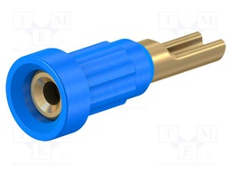 Socket 1mm; blue; 20A; Mounting: soldered; Type: insulated; 30VAC