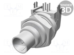 Connector: circular; socket; male; PIN: 4; gold-plated; 3A; IP65