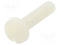 Screw; M4x16; 0.7; Head: cheese head; slotted; 1,3mm; polyamide