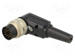 Connector: M16; male; for cable; IP40; plug; soldering; 60V; PIN: 12
