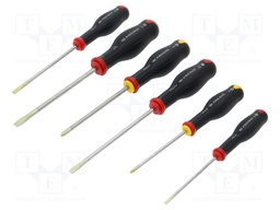 Kit: screwdrivers; Phillips,slot; 6pcs.