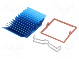 Heatsink: extruded; grilled; blue; L: 37.5mm; W: 37.5mm; H: 12.5mm
