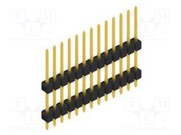 Connector: pin strips; pin header; male; PIN: 13; 2.54mm; THT; 1x13