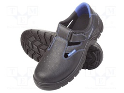 Sandals; Size: 47; red/blue; leather; slip; with metal toecap