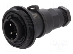 Connector: circular; plug; male; PIN: 4; 10A; 277V; IP68,IP69K; 6÷8mm