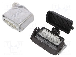 Connector: HDC; Type: with cable gland; Pitch: 77,5x27mm; 500V; 16A