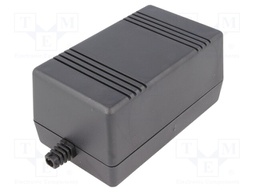 Enclosure: for power supplies; X: 65mm; Y: 132mm; Z: 78mm; ABS; black