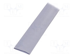 Heat shrink sleeve; glueless; 3: 1; 39mm; L: 1.2m; grey; polyolefine