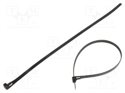 Cable tie; multi use; L: 350mm; W: 7.2mm; polyamide; black; 50pcs.
