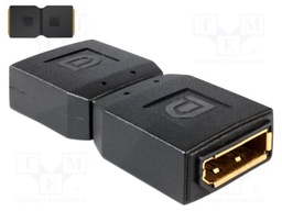 Adapter; DisplayPort socket,both sides; black