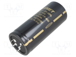 Capacitor: electrolytic; 2.2mF; 400VDC; ESR: 60mΩ; SNAP-IN; ±20%