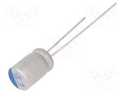 Capacitor: polymer; 330uF; 6.3VDC; ESR: 24mΩ; PLF; THT; ±20%; 2000h