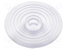 LED lens; round; Mat: PMMA plexiglass; transparent; H: 22.1mm
