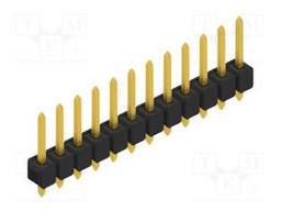 Connector: pin strips; pin header; male; PIN: 12; 2.54mm; THT; 1x12