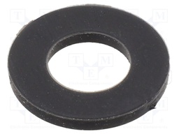 Washer; round; D=10mm; h=1mm; polyamide; black