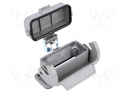 Enclosure: for Han connectors; Han; size 10A; with latch; IP65