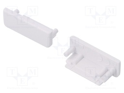 Cap for LED profiles; white; ABS; Application: SURFACE14