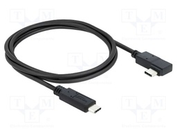 Cable; bidirectional,USB 3.2; gold-plated; 0.5m; black; 34AWG