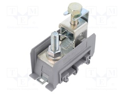 Splice terminal: rail; 120mm2; ways: 1; terminals: 2; grey; 1kV; 192A