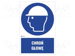 Safety sign; regulatory; Mat: PVC; W: 200mm; H: 300mm
