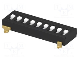 Switch: DIP-SWITCH; Poles number: 9; ON-OFF-ON; 0.025A/24VDC; SMD