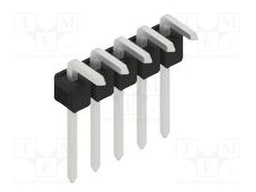 Connector: pin strips; pin header; male; PIN: 5; 2.54mm; THT; 1x5