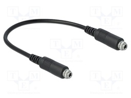 Cable; both sides,Jack 3.5mm 3pin socket; black; 0.25m; black
