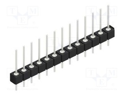 Connector: pin strips; pin header; male; PIN: 13; 2.54mm; THT; 1x13