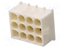 Socket; wire-wire/PCB; male; Universal MATE-N-LOK; 6.35mm; PIN: 12