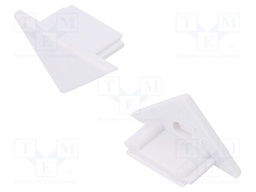 Cap for LED profiles; white; ABS; Application: TRIO10