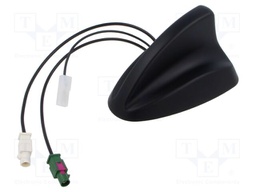 Antenna; AM,DVB-T,FM,TV; for push-on 6.3mm connectors,Fakra