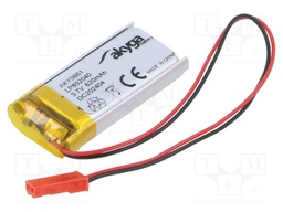 Re-battery: Li-Po; 3.7V; 620mAh; cables,JST SYP-02T-1 socket