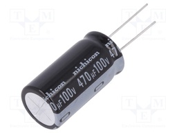 Capacitor: electrolytic; THT; 470uF; 100VDC; Ø18x35.5mm; ±20%