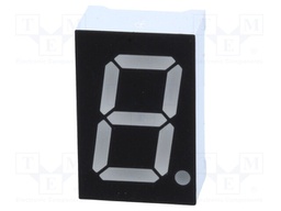 Display: LED; 7-segment; 14.2mm; 0.56"; No.char: 1; red; 35mcd; anode