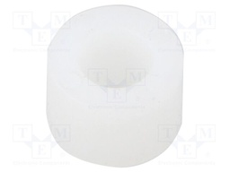 Washer; round; D=9.5mm; h=6.4mm; polyamide; natural