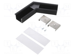 Connector 120°; black; aluminium; Application: VARIO30-07