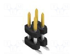 Connector: pin strips; pin header; male; PIN: 4; 2mm; SMT; 2x2; 100V