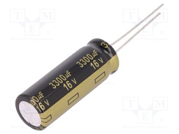 Capacitor: electrolytic; low impedance; THT; 3300uF; 16VDC; ±20%