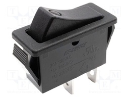 ROCKER; SPST-NO; Pos: 2; OFF-(ON); 16A/250VAC; black; none; -20÷55°C