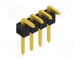 Connector: pin strips; pin header; male; PIN: 4; 2.54mm; THT; 1x4