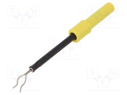 Test probe; 1A; yellow; Socket size: 4mm; Plating: nickel plated