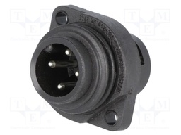 Connector: circular; socket; male; IP67; CA; PIN: 4(3+1); 3+PE; 400V